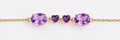 10K Yellow Gold Amethyst Bracelet