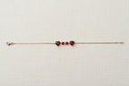 Ophelisse Solid 10K Rose Gold Heart and Round Natural Garnet Bracelet