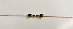 Ophelisse Solid 10K Rose Gold Heart and Round Natural Garnet Bracelet