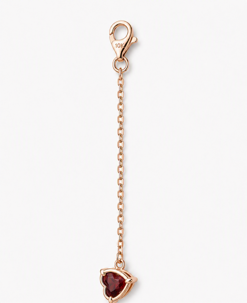 A solid 10k rose gold bracelet chain showing 10k hallmark, shown against a plain white background.