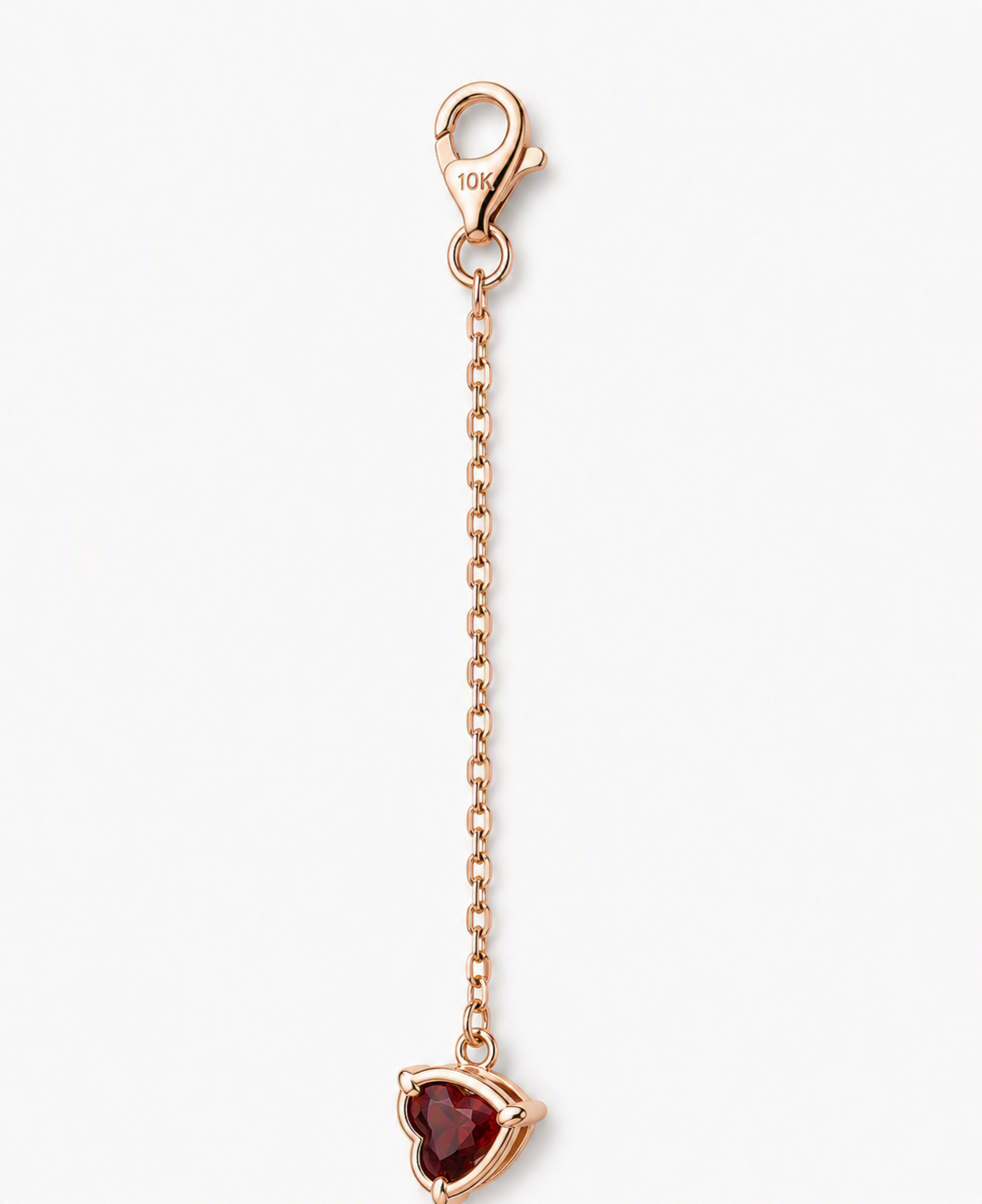 A solid 10k rose gold bracelet chain showing 10k hallmark, shown against a plain white background.