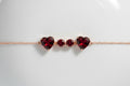 10K Rose Gold Garnet Bracelet